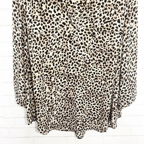 Torrid Cheetah Print Tab Sleeve Harper Blouse Women's Plus Size 4X - Picture 5 of 9